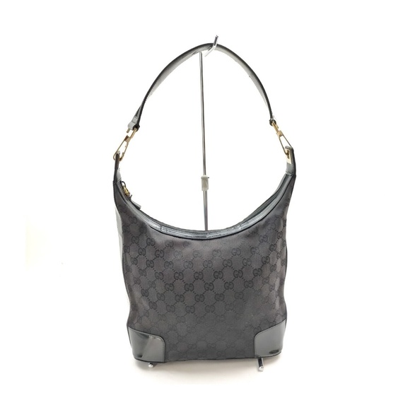 GUCCI • AUTHENTIC Y2K VINTAGE MONOGRAM CANVAS/PATENT LEATHER BUCKET SHOULDER BAG - Picture 3 of 11